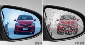 Зеркало голубое с покрытием от дождя для Toyota VITZ NCP131-AHMVK (Сент. 2011 – Май 2012)