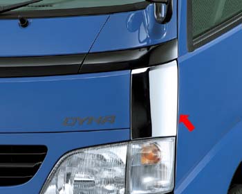 Хромированная угловая панель (RH / LH) для Toyota DYNA KDY281-PBPBY (Авг. 2010 – Июнь 2012)