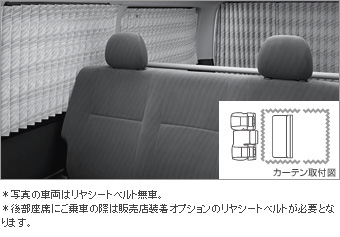 Шторка салона (одинарная), (плиссированная) для Toyota HIACE TRH216K-KRPEK (Июль 2010 – Май 2012)