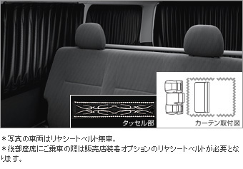 Шторка салона (драпированный тип) для Toyota HIACE KDH206V-SRPEY (Июль 2010 – Май 2012)