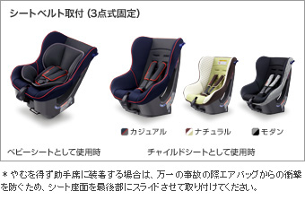 Детское сиденье (NEO G − Child baby CASUAL / NATURAL / MODERN) для Toyota VITZ KSP130-AHXGK (Дек. 2012 – Апр. 2014)