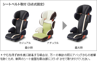Сиденье детское (CASUAL / NATURAL) для Toyota VITZ NSP130-AHXEK(I) (Дек. 2012 – Апр. 2014)