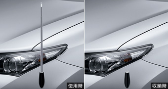 Габаритная антенна-лампа крыла (телескопическая выдвижная с электроприводом (авто передний)) для Toyota AURIS ZRE186H-BHFNP (Авг. 2012 – )