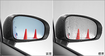 Зеркало голубое с покрытием от дождя для Toyota RACTIS NSP120-CHXLK(B) (Сент. 2012 – Окт. 2013)