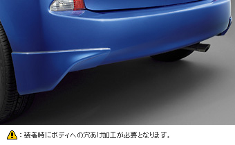 Спойлер заднего бампера для Toyota RACTIS NCP125-CHXXK (Окт. 2013 – Май 2014)