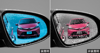 Зеркало голубое с покрытием от дождя для Toyota VITZ KSP130-AHXGK(I) (Апр. 2014 – Нояб. 2014)