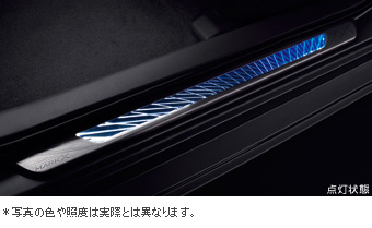 Накладка порога с подсветкой (передний 2 шт.) для Toyota MARK X GRX135-AETZH (Июль 2014&nbsp;&ndash;&nbsp;)