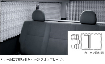 Шторка салона (одинарная), (плиссированная) для Toyota HIACE TRH216K-KRTEK (Янв. 2015 – )