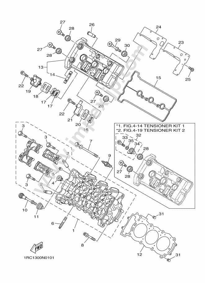 Motorcycle parts YAMAHA MT-09A (2014, 1278, C) — IMPEX JAPAN