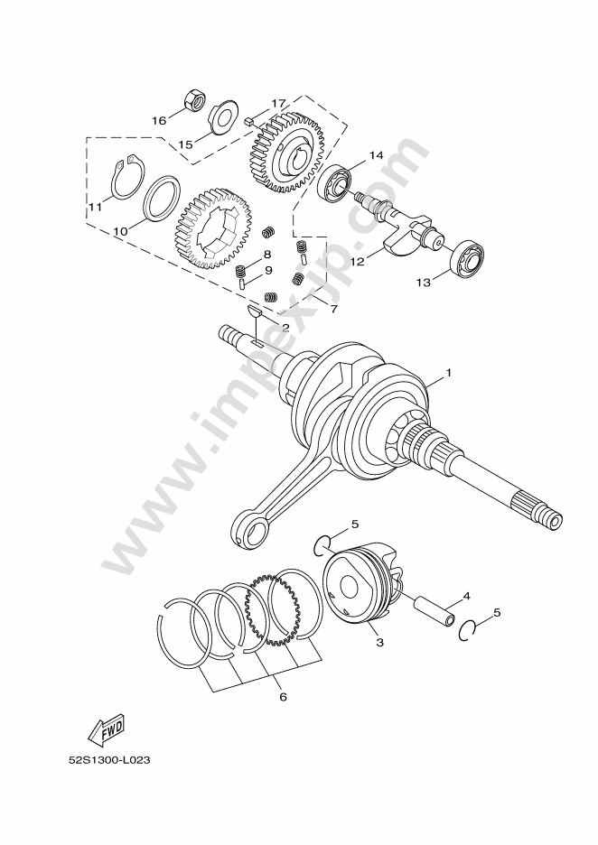 Motorcycle parts YAMAHA XC155 MAJESTY S (2014, 0903, B) — IMPEX JAPAN