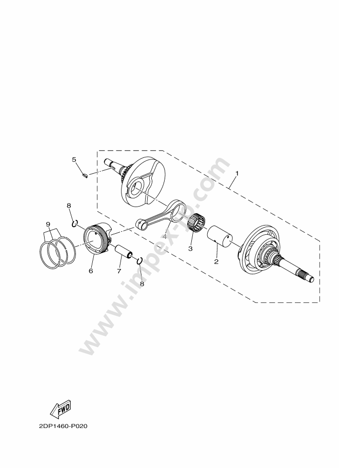 Motorcycle parts YAMAHA GPD150-A NMAX155 ABS (2020, C) — IMPEX JAPAN