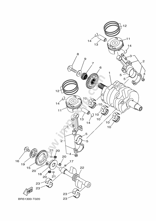 Motorcycle parts YAMAHA MTN320-A MT-03 ABS (2021, C) — IMPEX JAPAN