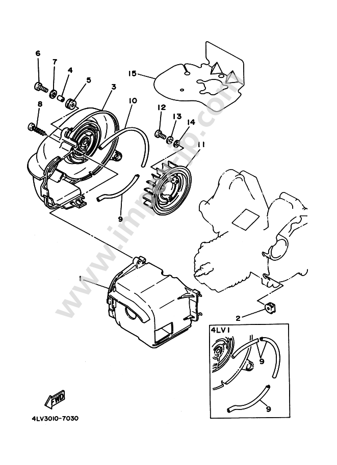 Motorcycle parts YAMAHA YJ50EX JOG APRIO (1994, 004B, A) — IMPEX JAPAN