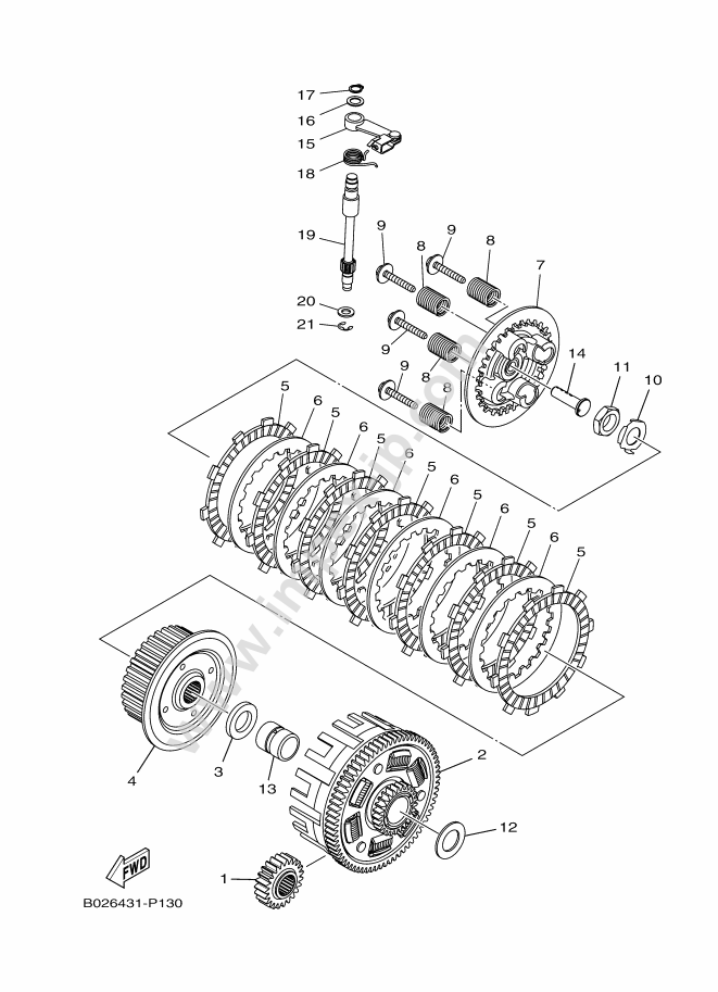 Motorcycle parts YAMAHA MTN320-A MT-03 ABS (2021, C) — IMPEX JAPAN