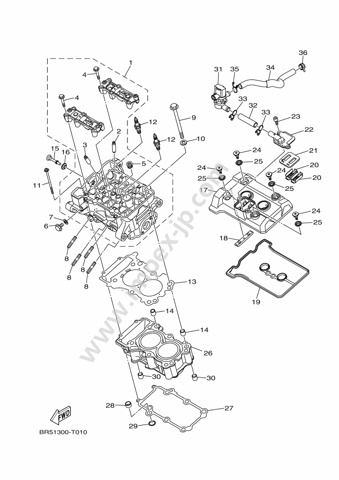 Motorcycle parts YAMAHA MTN320-A MT-03 ABS (2021, C) — IMPEX JAPAN