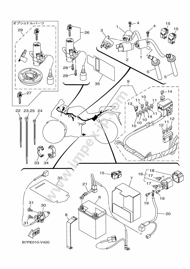 Electrical 1 for YAMAHA YZF250-A YZF-R25 ABS (2021, C) — IMPEX JAPAN