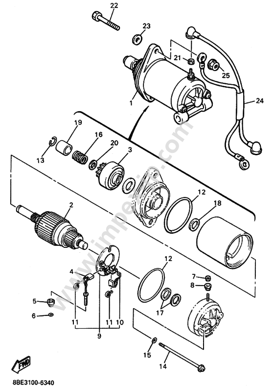 Стартерный мотор for YAMAHA (1997, 0033, A) — IMPEX JAPAN