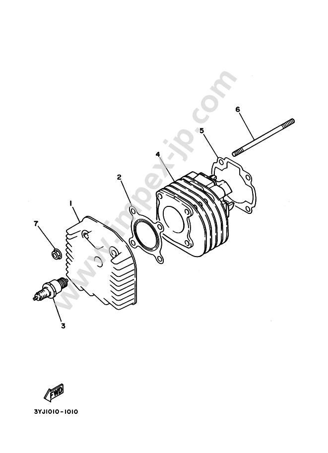 Motorcycle parts YAMAHA YG50Z JOG Z (1997, 004B, A) — IMPEX JAPAN