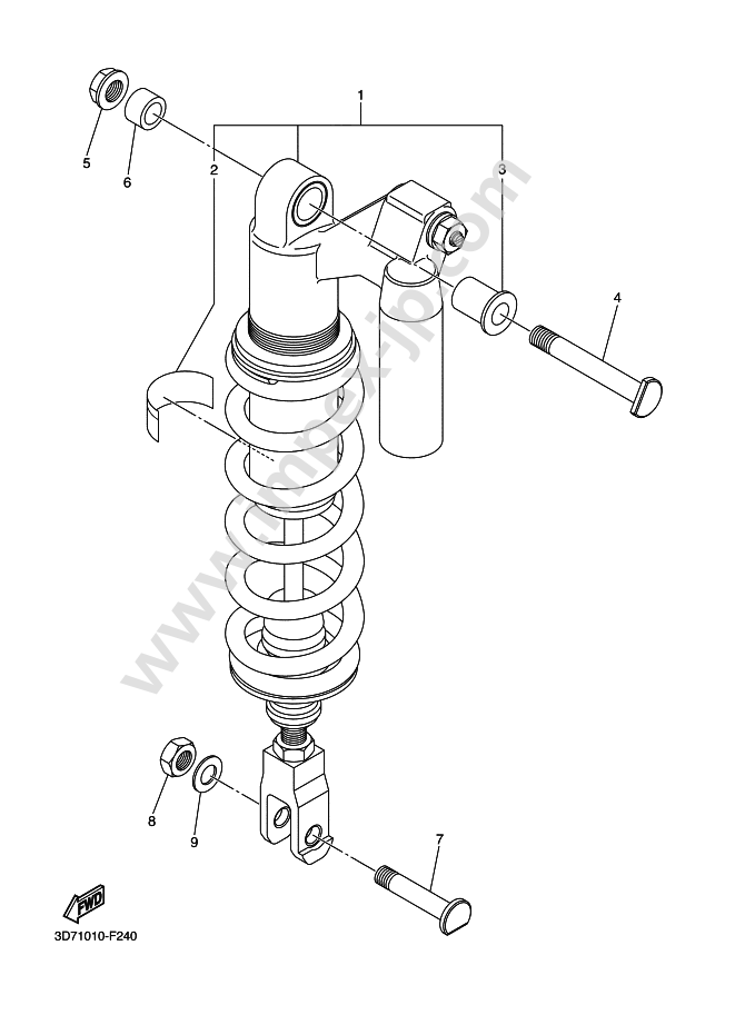 Motorcycle parts YAMAHA WR250R (2017, 0583, A) — IMPEX JAPAN