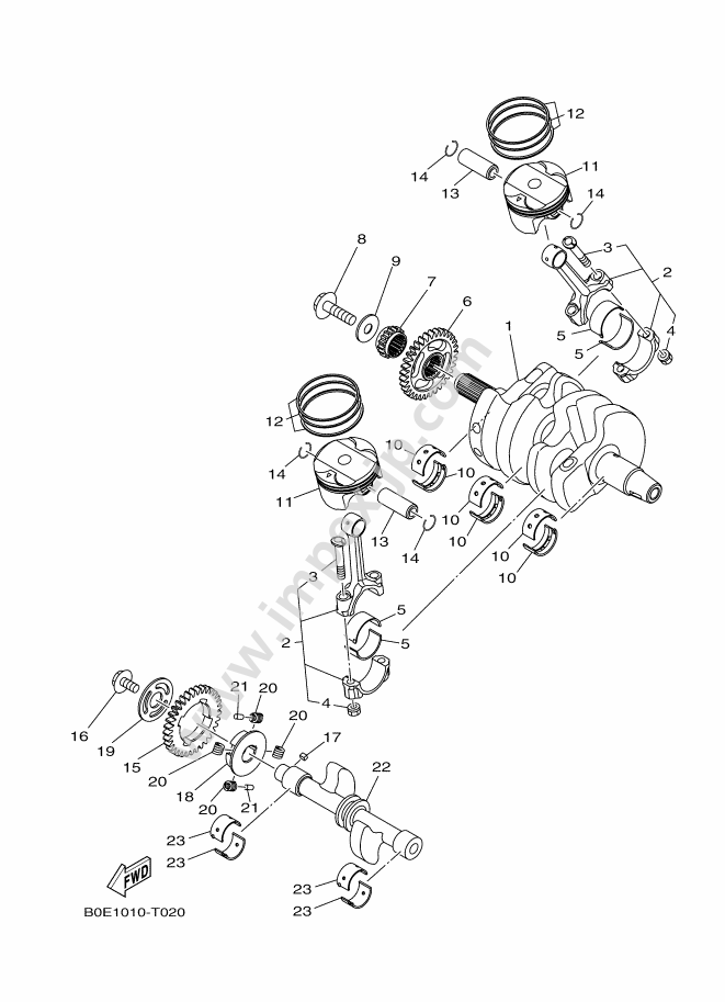 Motorcycle parts YAMAHA YZF250-A YZF-R25 ABS (2020, C) — IMPEX JAPAN