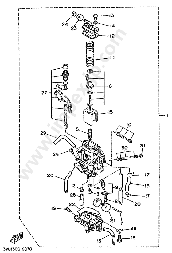 Carburetor for YAMAHA (1992, 0033) — IMPEX JAPAN