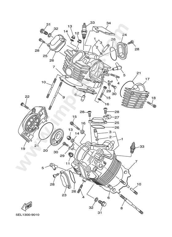 yamaha motorcycle engine diagram