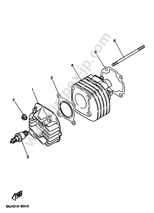 Motorcycle parts YAMAHA YJ50EX JOG APRIO (1994, 004B, A) — IMPEX JAPAN