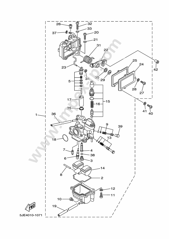 CARBURETOR for YAMAHA YB-1 YB-1FOUR YB1-4 (2001, 0791, C) — IMPEX 