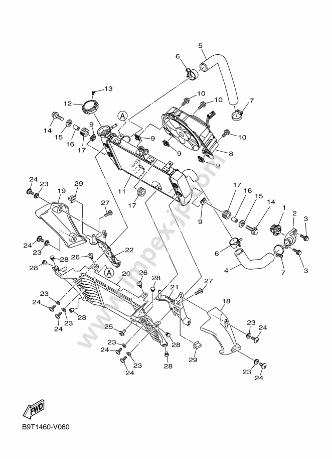 Motorcycle parts YAMAHA MTN320-A MT-03 ABS (2021, C) — IMPEX JAPAN