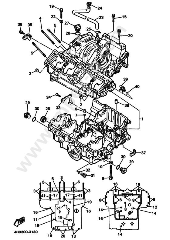 Crankcase for YAMAHA (1998, 0390, A) — IMPEX JAPAN