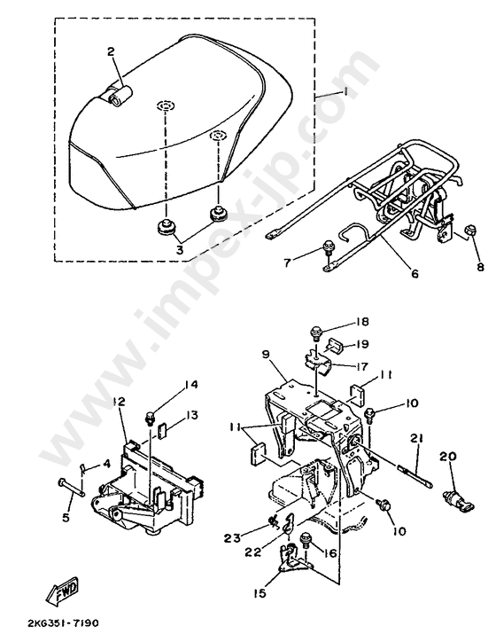 Motorcycle parts YAMAHA (1987, 00LG) — IMPEX JAPAN