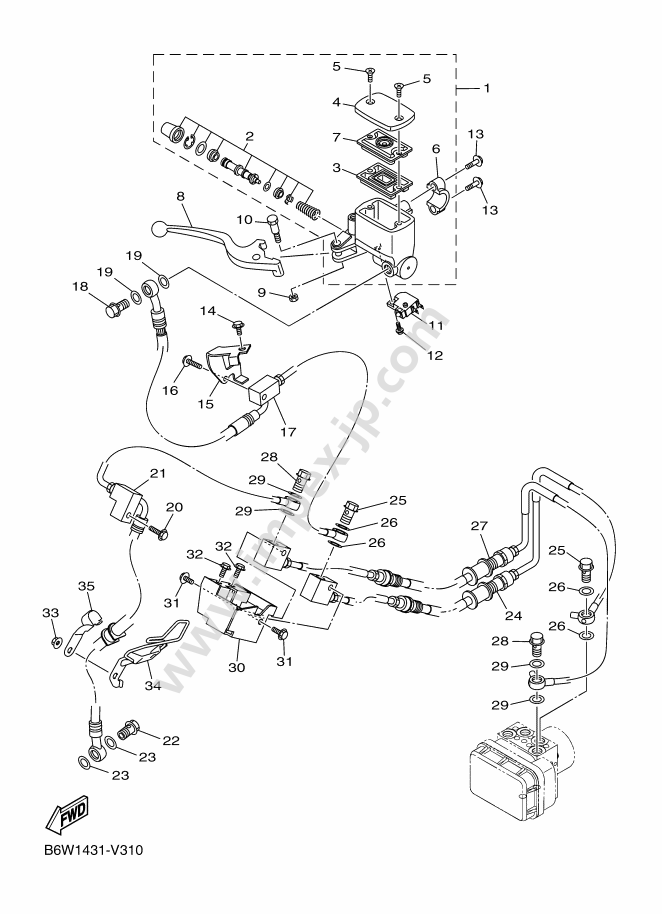 Motorcycle parts YAMAHA MTN320-A MT-03 ABS (2021, C) — IMPEX JAPAN