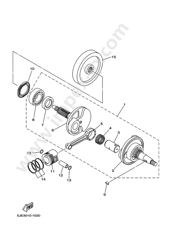 Motorcycle parts YAMAHA (2000, 0660, B) — IMPEX JAPAN