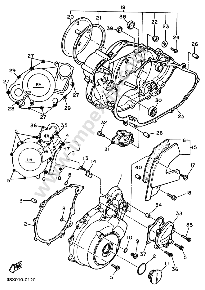 Motorcycle parts YAMAHA SRX400 (1991, 0187, C) — IMPEX JAPAN