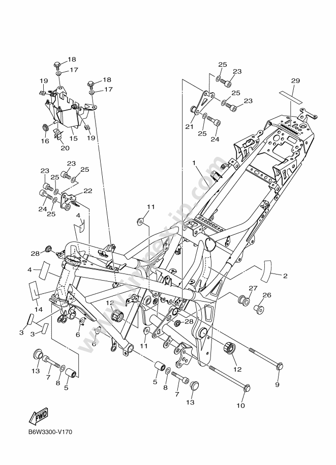 Motorcycle parts YAMAHA MTN320-A MT-03 ABS (2021, C) — IMPEX JAPAN