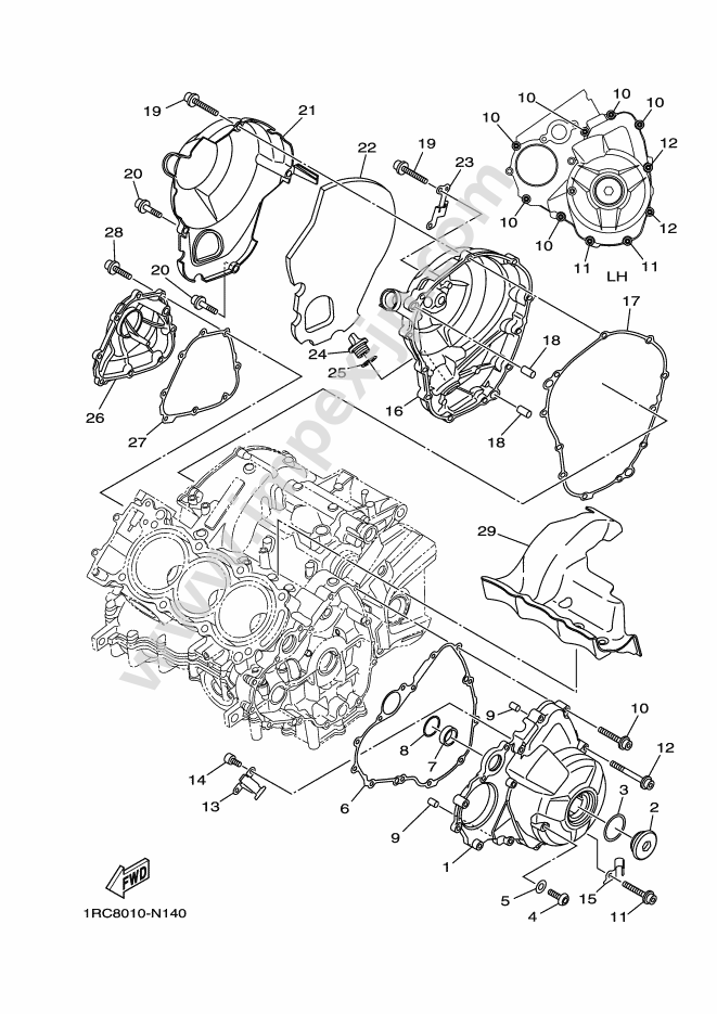 Motorcycle parts YAMAHA MT-09A (2014, 1278, C) — IMPEX JAPAN