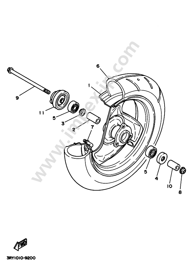 Motorcycle parts YAMAHA YJ50EX JOG APRIO (1994, 004B, A) — IMPEX JAPAN