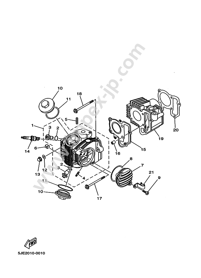 Motorcycle parts YAMAHA YB-1 YB-1FOUR YB1-4 (2001, 0791, C