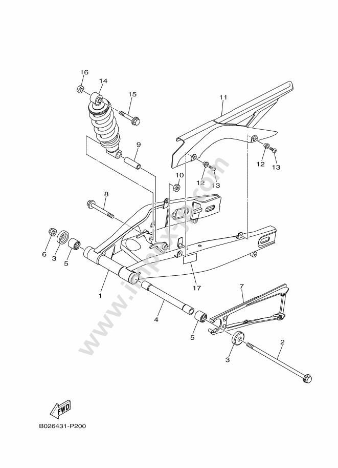 Motorcycle parts YAMAHA MTN320-A MT-03 ABS (2021, C) — IMPEX JAPAN