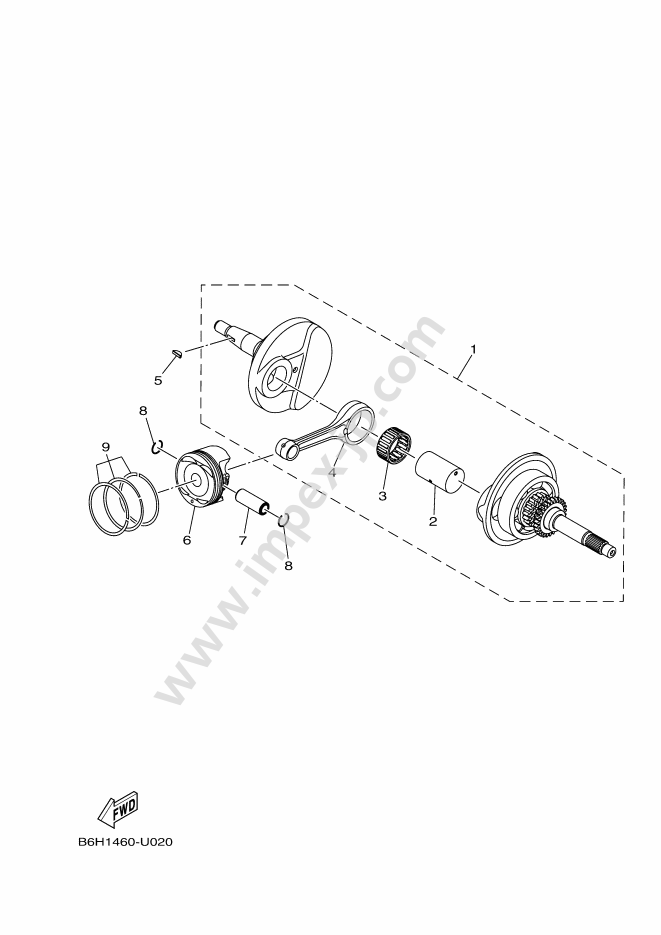 Motorcycle parts YAMAHA GPD125-A NMAX ABS (2021, 003E, E) — IMPEX