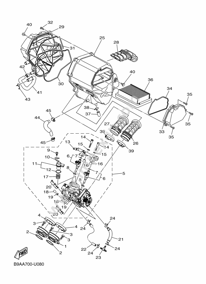 Motorcycle parts YAMAHA MTN320-A MT-03 ABS (2021, C) — IMPEX JAPAN