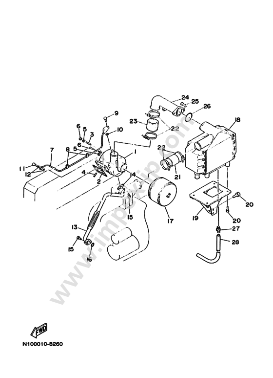 Система турбонагнетателя for YAMAHA (1988) — IMPEX JAPAN