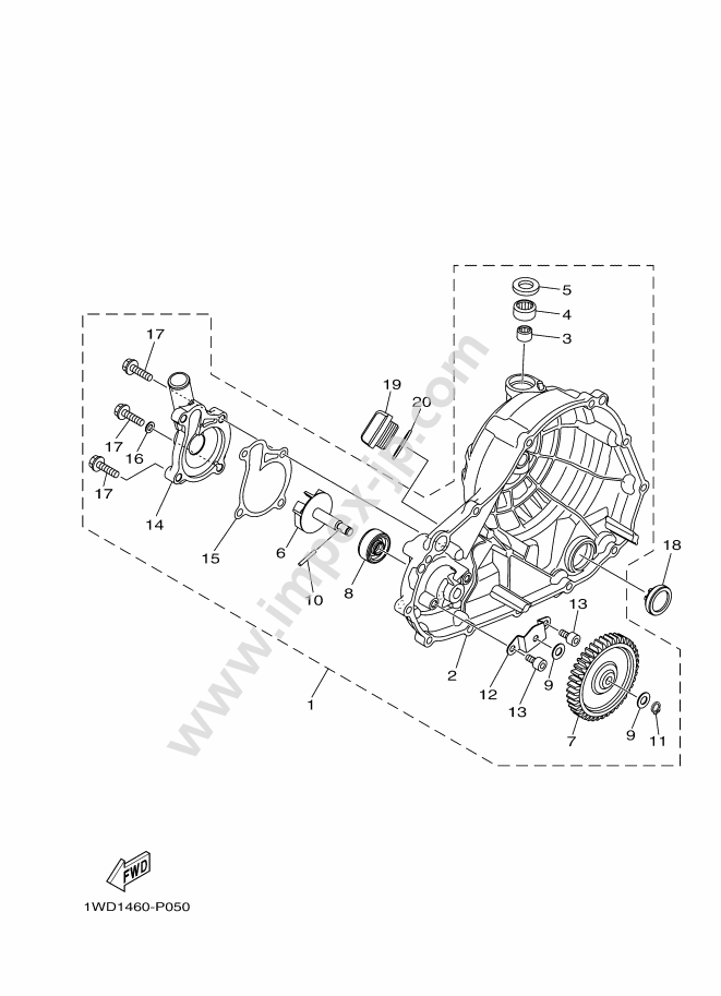 Motorcycle parts YAMAHA MTN320-A MT-03 ABS (2021, C) — IMPEX JAPAN