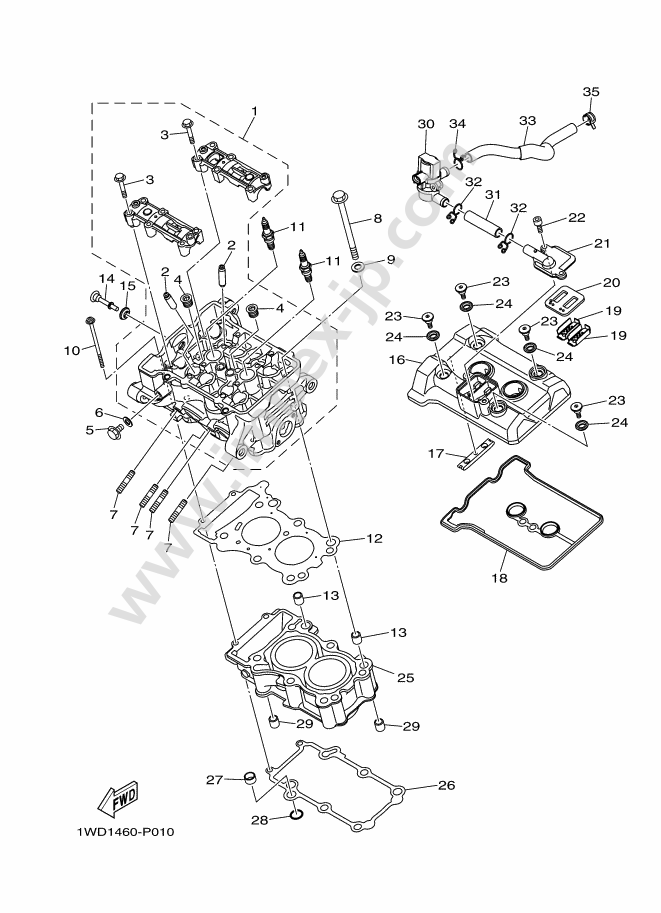 Motorcycle parts YAMAHA YZF-R25 (2015, 0564, A) — IMPEX JAPAN