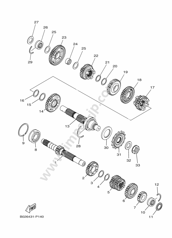 Motorcycle parts YAMAHA MTN320-A MT-03 ABS (2021, C) — IMPEX JAPAN